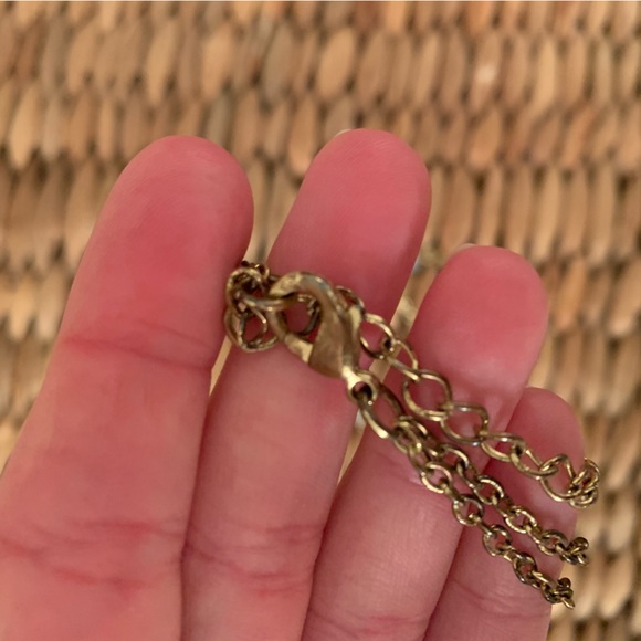 Layered Gold & Pastel Peach Necklace - Picture 4 of 4